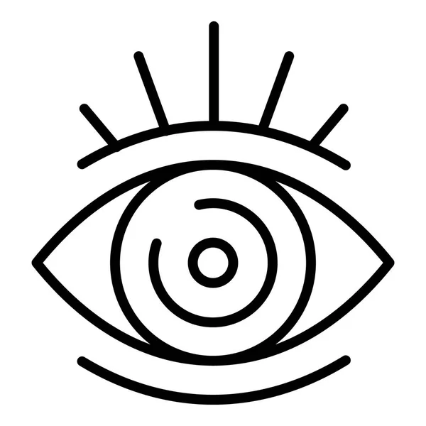 Öppen öga ikon, kontur stil — Stock vektor