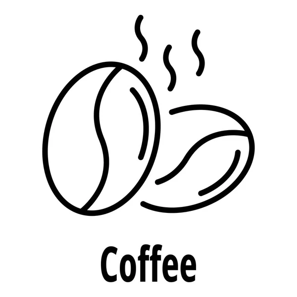 Coffee Nut Icon Outline Coffee Nut Vector Icon Web Design — Stock Vector