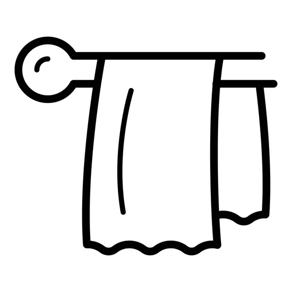 Toilet handdoek pictogram, Kaderstijl — Stockvector