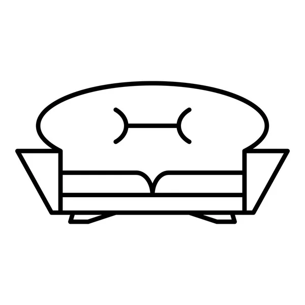 Ev kanepe simgesi, anahat stili — Stok Vektör