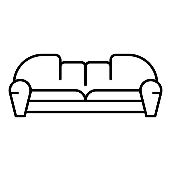 Salonu kanepe simgesi, anahat stili — Stok Vektör