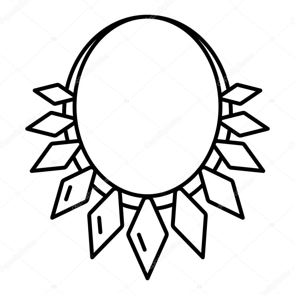 Rich necklace icon, outline style