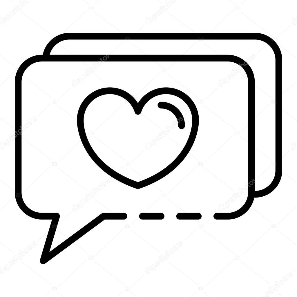Chat like blog icon, outline style