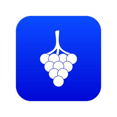 Üzüm şube simgesi dijital mavi