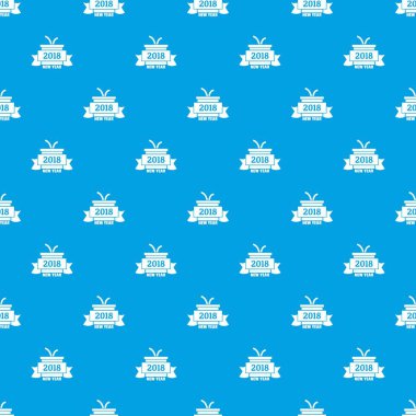 Retro Noel hediye desen vektör kesintisiz mavi