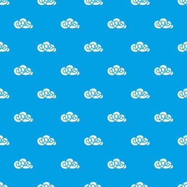 Öğe bulut deseni vektör kesintisiz mavi