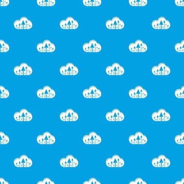 Barındırma bulut desen vektör kesintisiz mavi