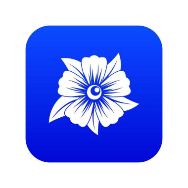 Çiçek simgesi dijital mavi