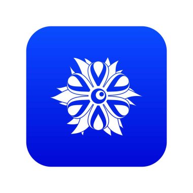 Çiçek simgesi dijital mavi