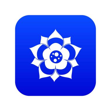 Çiçek simgesi dijital mavi
