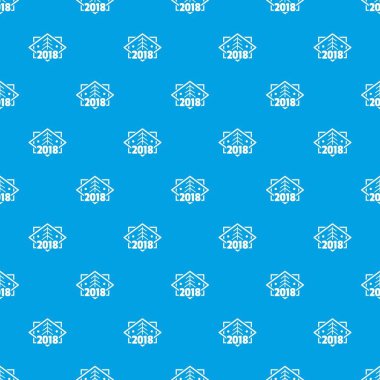 Retro Noel ağacı desen vektör kesintisiz mavi