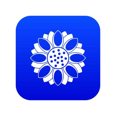 Çiçek simgesi dijital mavi