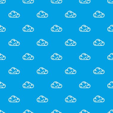 UI bulut deseni vektör kesintisiz mavi