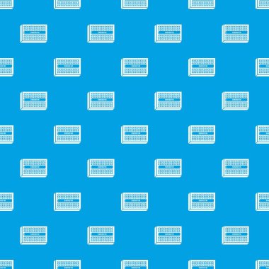 Mikroçip desen vektör kesintisiz mavi