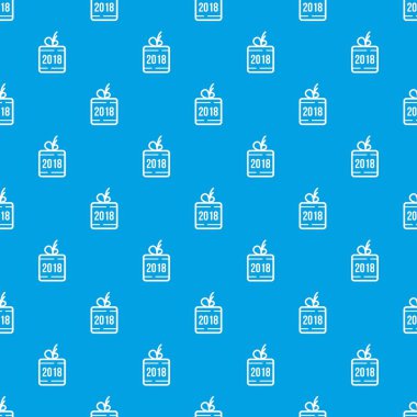 Noel hediye desen vektör kesintisiz mavi