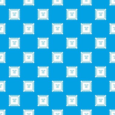 İşlemci mikroçip desen vektör kesintisiz mavi