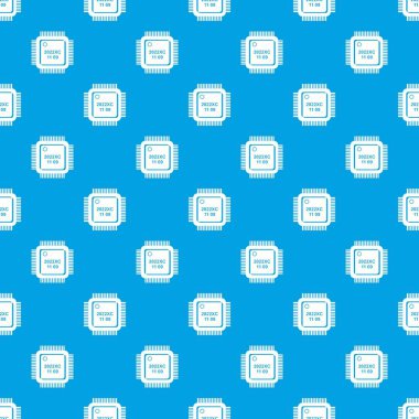 Sistem mikroçip desen vektör kesintisiz mavi