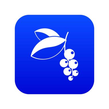 Frenk üzümü çilek simgesi dijital mavi