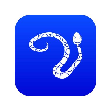 Benekli yılan simgesi dijital mavi