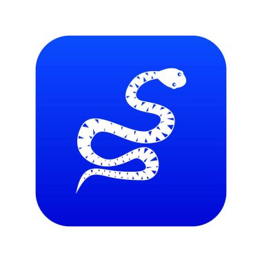 Kara yılan kıvranma simgesi dijital mavi