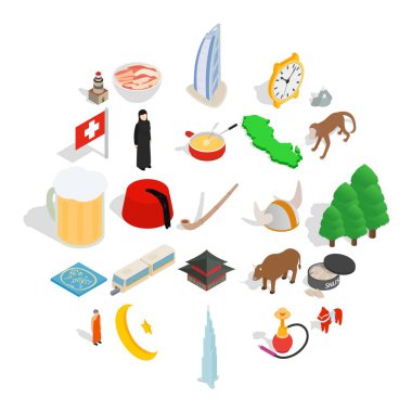 Showplace Icons set, izometrik stili