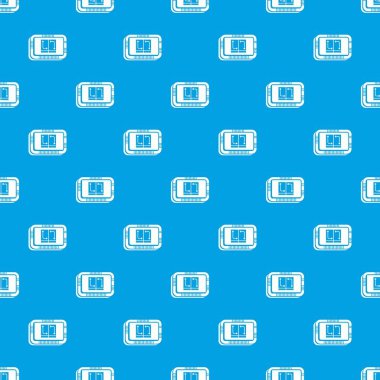 Retro mikroçip desen vektör kesintisiz mavi