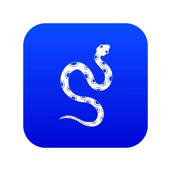 Venomous snake icon digital blue — Stock Vector