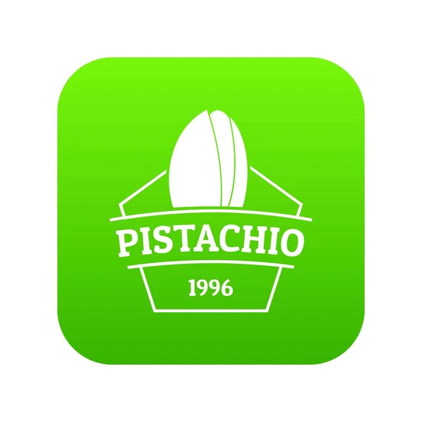 Pistacho icono verde vector — Archivo Imágenes Vectoriales