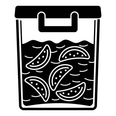 Tam öğle yemeği kutusu simgesi, basit tarzı