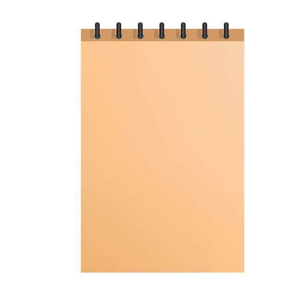 Icono de bloc de notas de papel, estilo realista — Archivo Imágenes Vectoriales