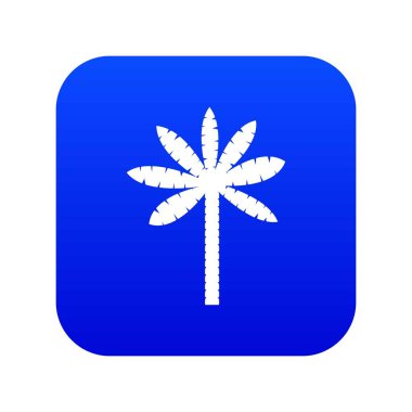 Palmiye ağacı simgesini dijital mavi