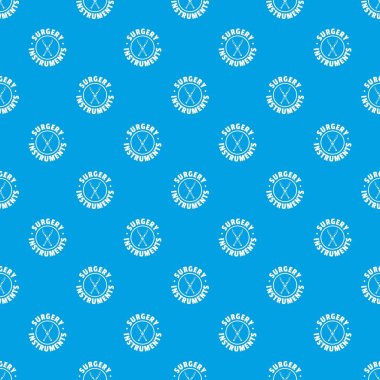 Cerrahi alet desen vektör kesintisiz mavi