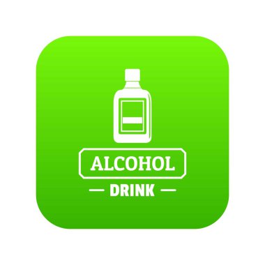 Kalite alkol yeşil simge vektör