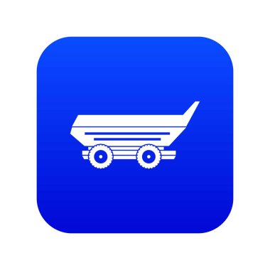 Araba römork simgesi dijital mavi