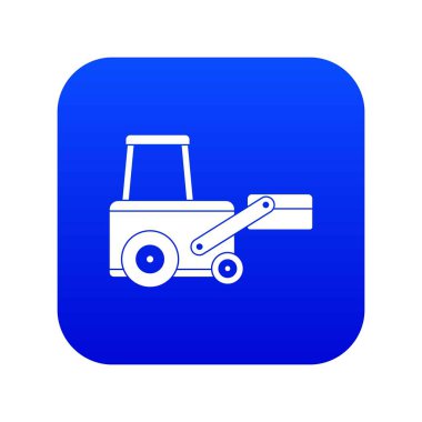 Kamyon kargo kaldırmak için simge dijital mavi