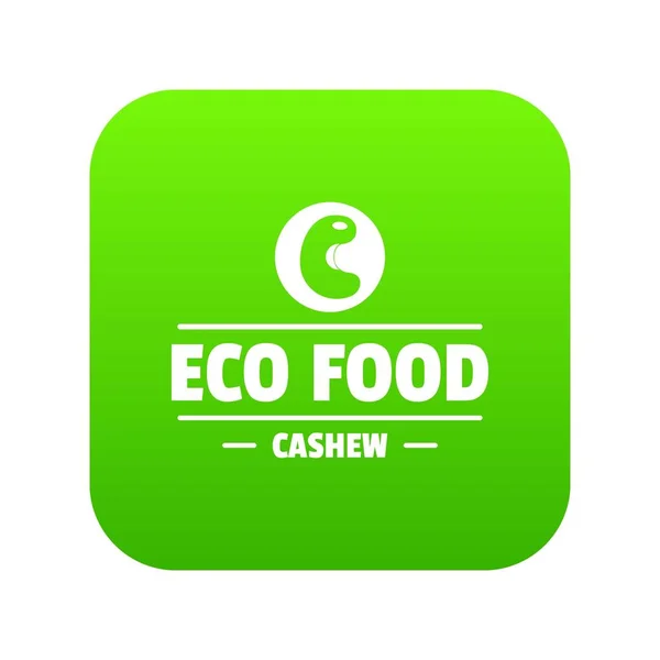 Cashew-Symbol grüner Vektor — Stockvektor