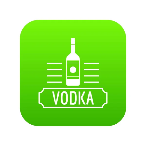 Vodka ikonen gröna vektor — Stock vektor