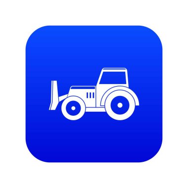 Skid steer loader simgesi dijital mavi