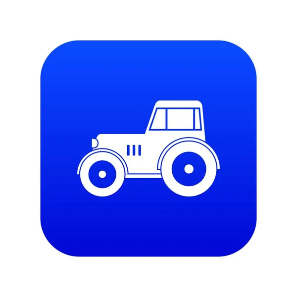 Tracteur icône numérique bleu — Image vectorielle