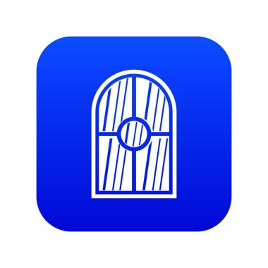 Kemerli pencere simge dijital mavi