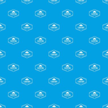 Kamp kalkan desen vektör kesintisiz mavi tekrar herhangi bir kullanım için