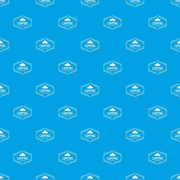Kamp kalkan desen vektör kesintisiz mavi tekrar herhangi bir kullanım için