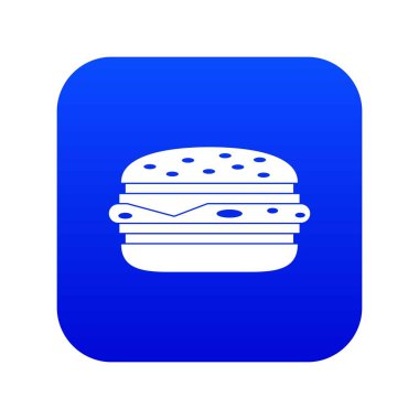 Burger simgesi dijital mavi