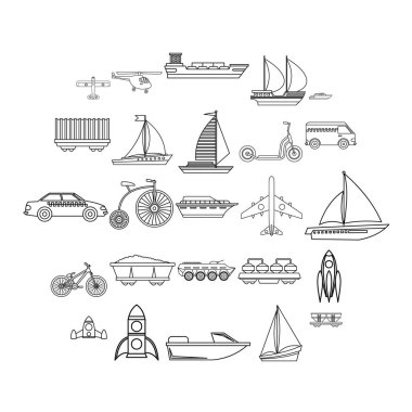 Kaldırılan taşıma simgeler kümesi, anahat stili