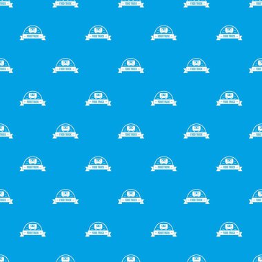 Gıda kamyon desen vektör kesintisiz mavi