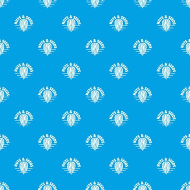 Fındık ve tohum şirket desen vektör kesintisiz mavi