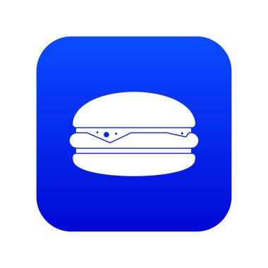Burger simgesi dijital mavi
