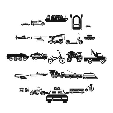 Ferriage Icons set, basit tarzı
