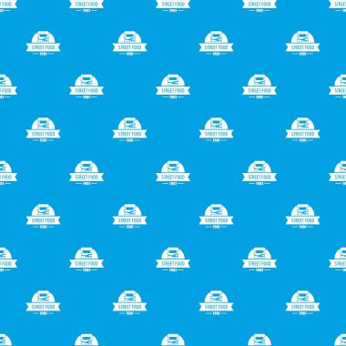 Satıyoruz sokak gıda desen vektör kesintisiz mavi