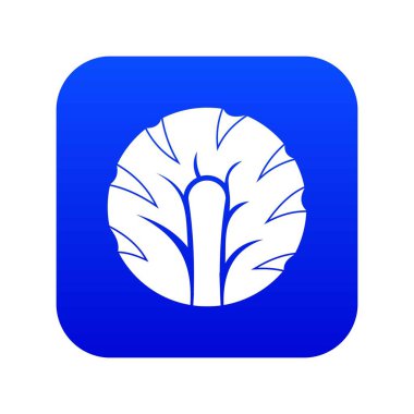 Taze brokoli simgesi dijital mavi dilim